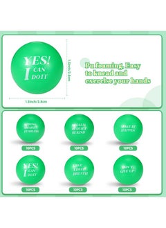 Civaner 60 Pieces Foam Balls For Adults Colorful Soft Foam Balls Bulk Hand Exercise Balls Lightweight Mini Balls For Safe Indoor Toys Birthday Party Favors Bag Gifts(Green)  - Image 5