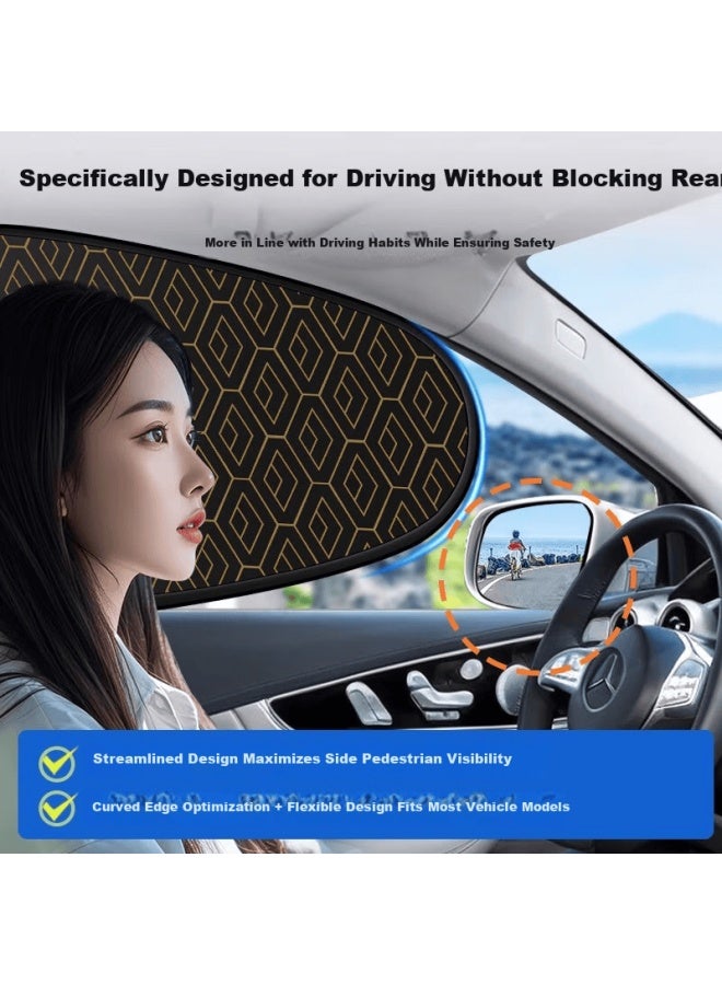 DiGallen Digalun Car Sunshade Curtain Interior Sun Block Heat Insulation Sunshade Window Curtain For Car Glass Side Window - Image 2