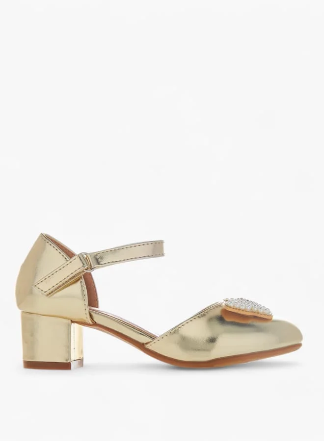 Flora Bella By Shoexpress Girls Butterfly Accent Ballerinas With Hook And Loop Closure