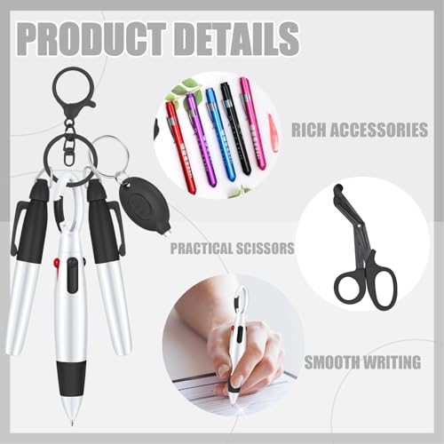 Yaure Joy 6 Pcs Nurse Pen Set Nurse Badge Accessories for Work Doctor Nursing Students Supplies (Black) - Image 3