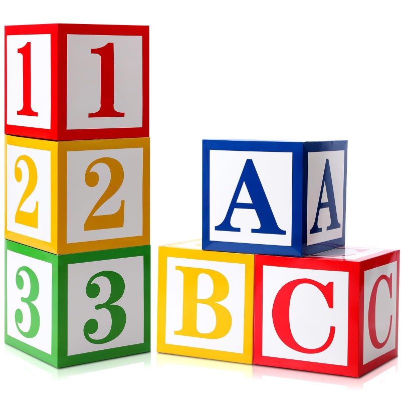 Kolldenn 6 Pcs Balloon Box Decorations Classroom Decor Cartoon Street Party Decoration Alphabet Balloon Box Inspire Cartoon Decor for Birthday Photo Props Abc123 - Image 2