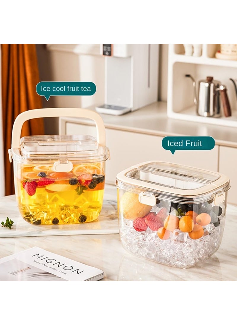 VPGS - VPGS Ice Cube Bucket Plastic Insulated Ice Box Ice Cooler Chiller Ice Box with Lid for Indoor Outdoor - Image 1