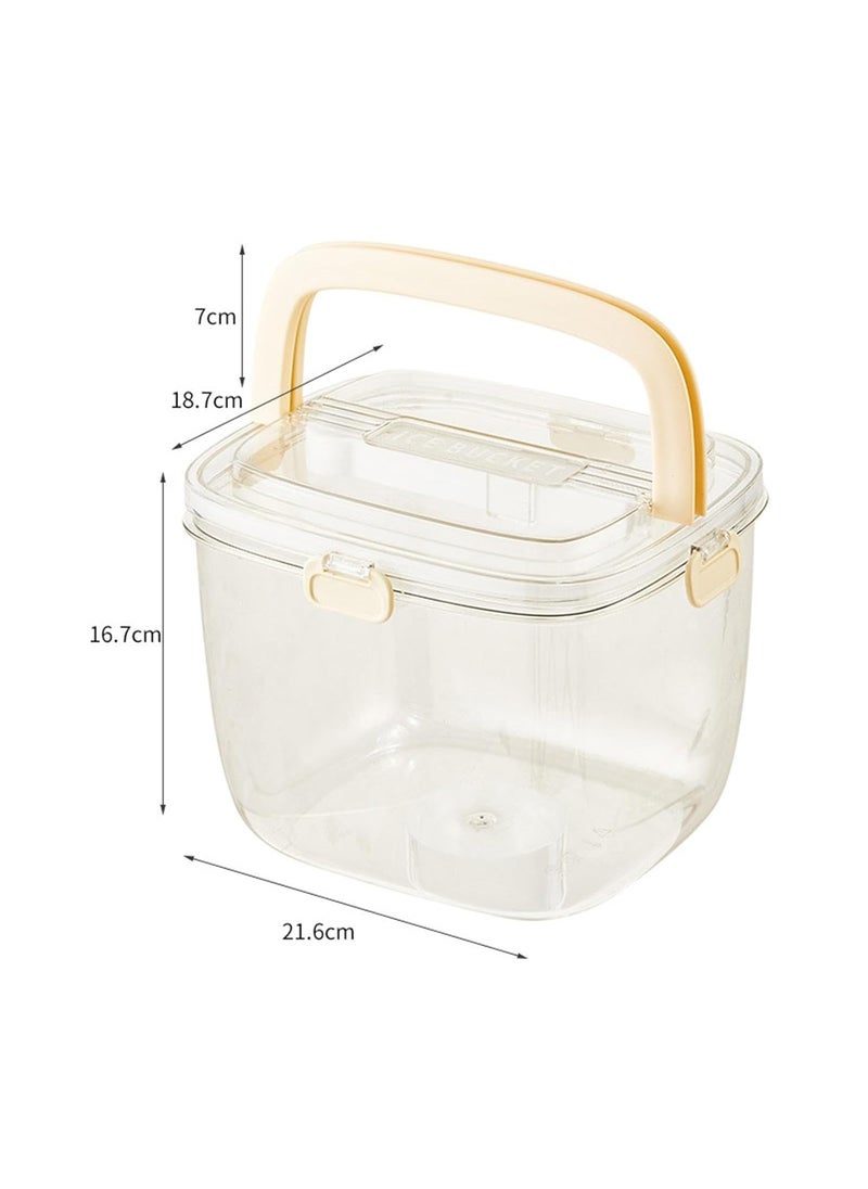 VPGS - VPGS Ice Cube Bucket Plastic Insulated Ice Box Ice Cooler Chiller Ice Box with Lid for Indoor Outdoor - Image 1