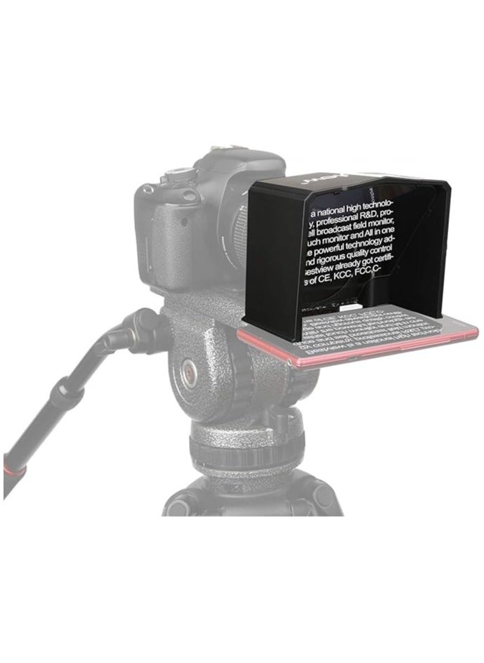 Desview - D T1 Portable Mobile Phone Teleprompter Prompter with Remote Control for Smartphone Less Than 6 Inch DSLR Camera for Stage Host Speech Live Interview Online Video Vlogesview - Image 1