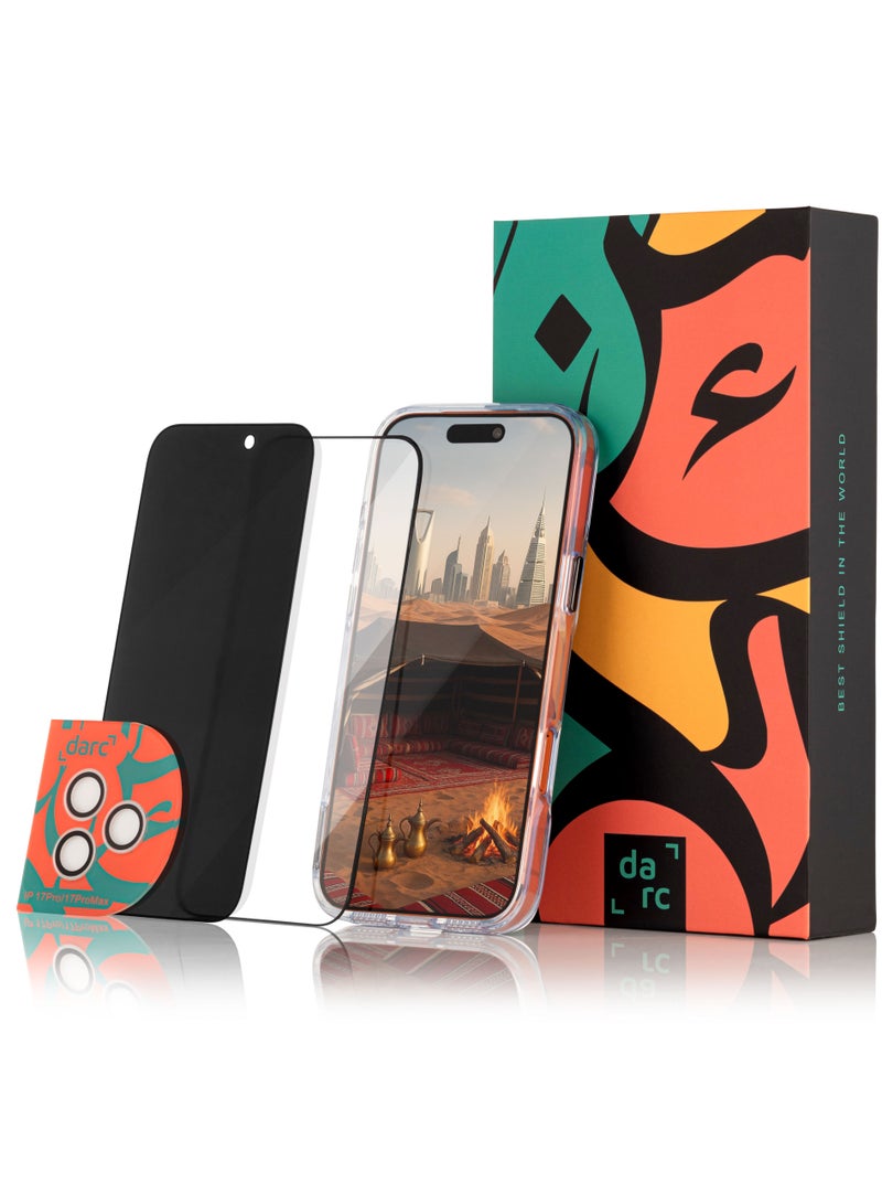 دارك بكج حماية متكامل مجموعة دارك الجديدة 5 في 1 لحماية الايفون والمقاومة للصدمات، بمواد عالية الجودة - ايفون 17 برو ماكس - Image 2