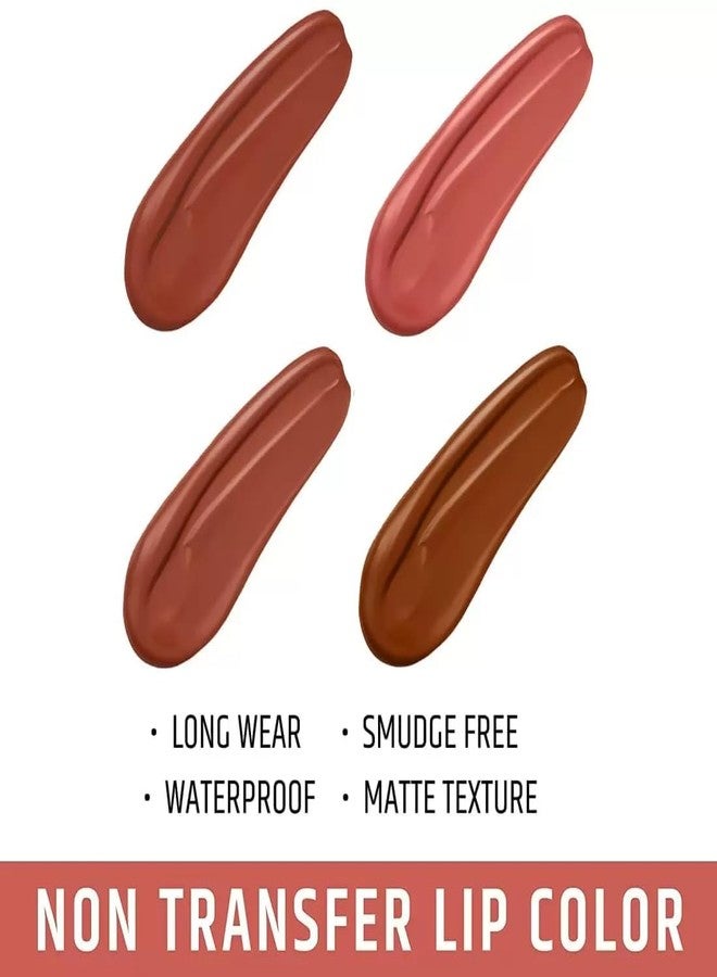 Glowhouse Matte Finish, Fab Lipstiks Combo Pack of 4 Matte Liquid Lipstick Set, 4 Nude Shades, Long-lasting Formula - Image 5