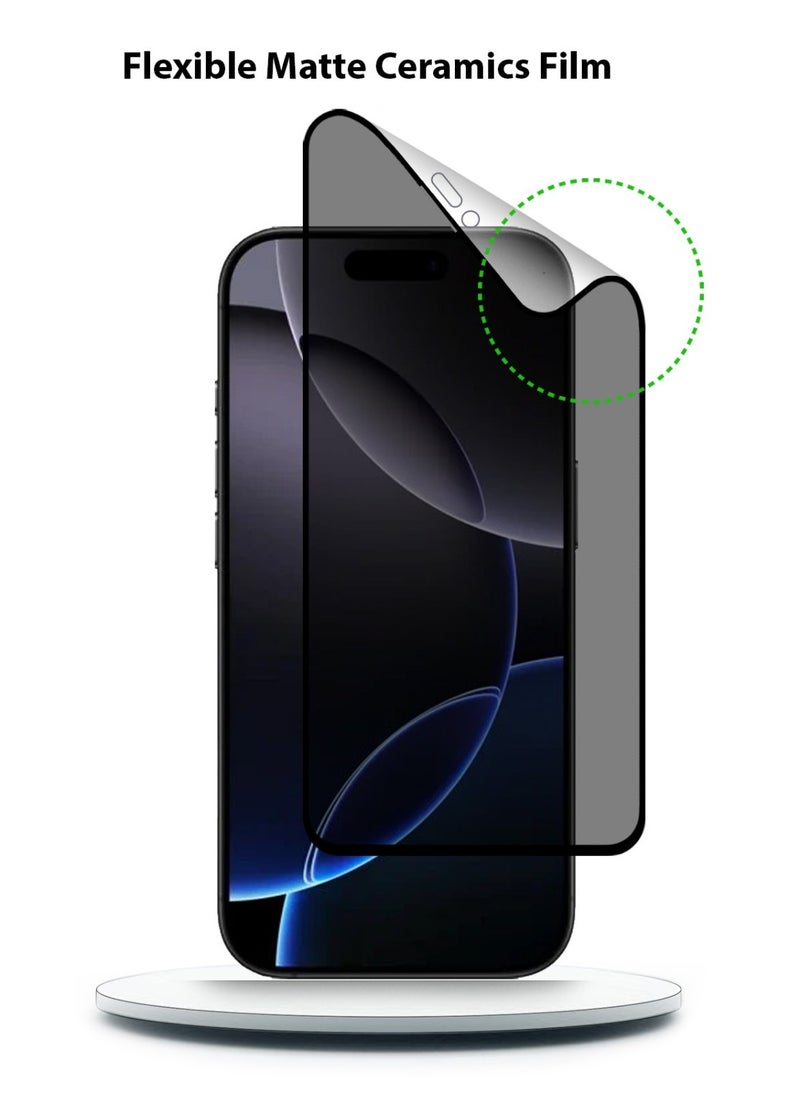 OMAKER Apple iPhone 16 Pro Matte Ceramic Privacy Screen Protector Film  - Image 2