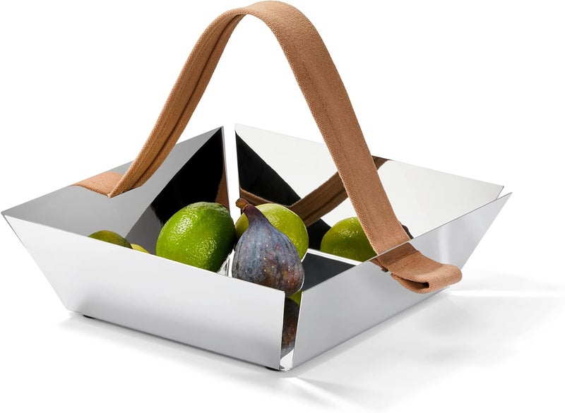Philippi A Tavola Fruit Basket Silver 235 x 235 x 7 cm - Image 1