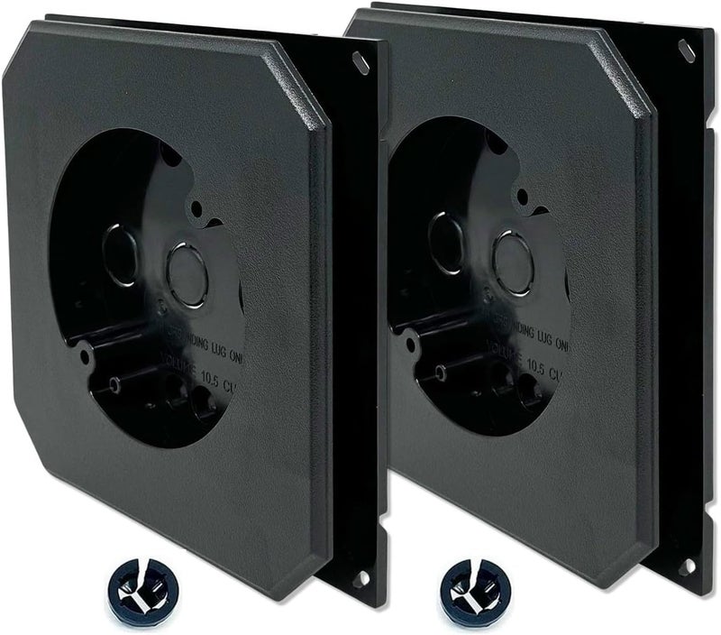 iMBAPrice 8141F-2 Black Color Non- Metallic Light Fixtures Siding Mounting Block with Built-in Electrical Box for All Siding Types, 2-Pack - Image 2
