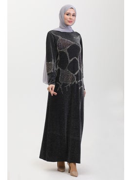 Stone Evening Dress 0432-04 Black