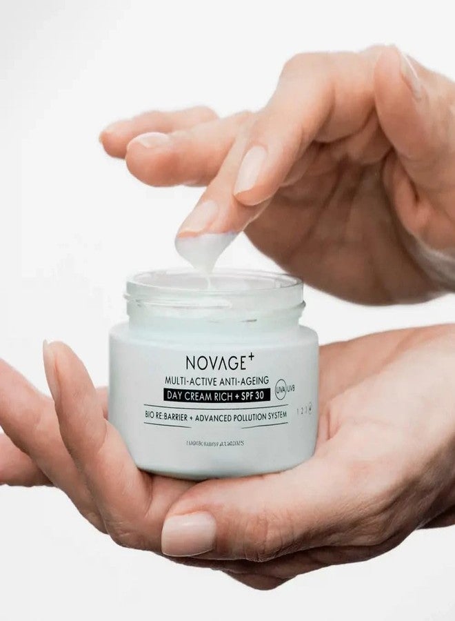 كريم نوفاج+ النهاري متعدد الفوائد المضاد للشيخوخة مع عامل حماية من الشمس SPF 30 | كريم مرطب للوجه لمكافحة التجاعيد وشد البشرة مع Bio Re:Barrier وحمض الهيالورونيك وفيتامين E | مناسب لجميع أنواع البشرة، وخاصة البشرة الجافة والحساسة (50 مل) - Image 2
