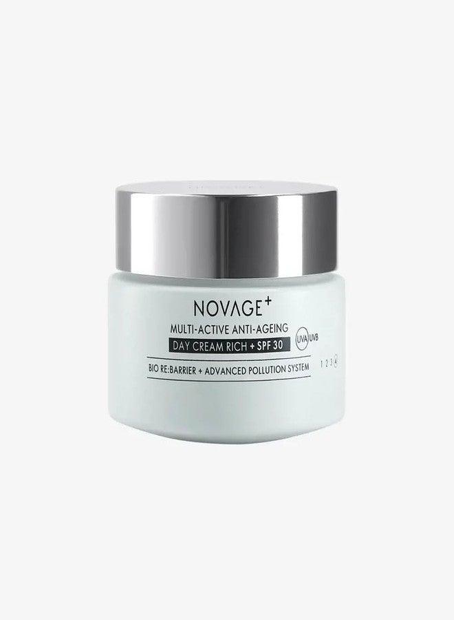 كريم نوفاج+ النهاري متعدد الفوائد المضاد للشيخوخة مع عامل حماية من الشمس SPF 30 | كريم مرطب للوجه لمكافحة التجاعيد وشد البشرة مع Bio Re:Barrier وحمض الهيالورونيك وفيتامين E | مناسب لجميع أنواع البشرة، وخاصة البشرة الجافة والحساسة (50 مل) - Image 1
