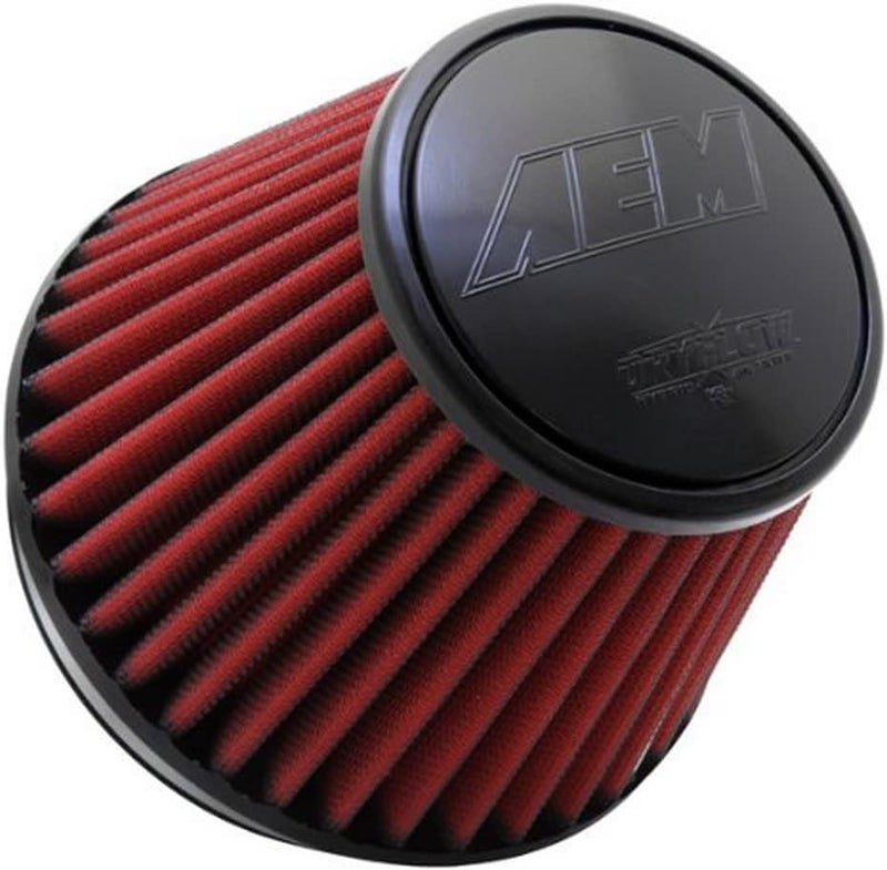 AEM 21-209DK Universal DryFlow Clamp-On Air Filter: Round Tapered; 6 in (152 mm) Flange ID; 5.25 in (133 mm) Height; 7.5 in (191 mm) Base; 4.75 in (121 mm) Top - Image 1