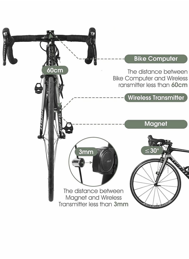 Y&D - Bike Computer with Solar Energy, Wireless Bicycle Speedometer Odometer Cycling Multi Function Waterproof Display Backlight - Image 1