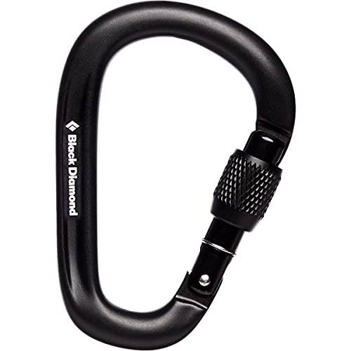 Black Diamond Pearlock Screwgate Carabiner, Black - Image 3