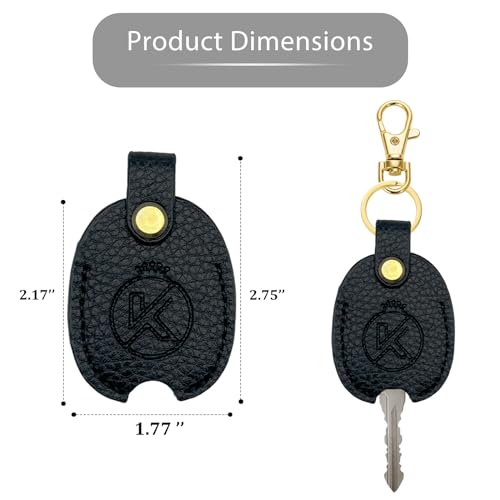 KRSURERICHER Leather Key Sleeve for Broken Key, Car Key Cover, Key Loop Replacment, Key Fod Protector Keychain for Women/Men - Image 2