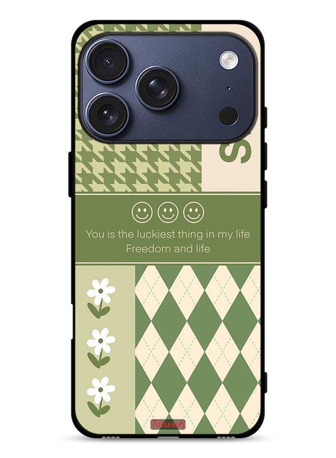 Tolwak Apple iPhone 17 Pro Protective Case Cover Smile Is The Luckiest Thing In My Life - Image 1