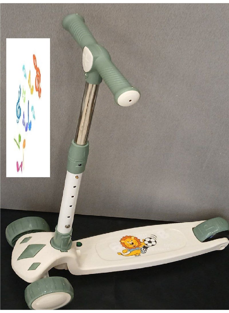 Foldable Scooter With Multiple Heights, Flashing Lights, And Music. - Image 1