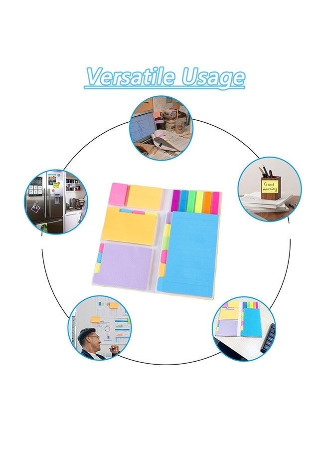 Sticky Notes Set, 410pcs Divider Sticky Notes Tabs,Multicolor Sticky Note Set, Sticky Page Markers Prioritize Coding Sticky Divider Tabs for Planner Sticky Notes Tabs for School Supplies, Office, Book Notes - Image 3