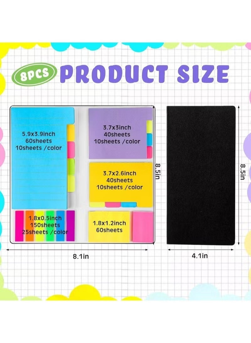 Sticky Notes Set, 410pcs Divider Sticky Notes Tabs,Multicolor Sticky Note Set, Sticky Page Markers Prioritize Coding Sticky Divider Tabs for Planner Sticky Notes Tabs for School Supplies, Office, Book Notes - Image 2