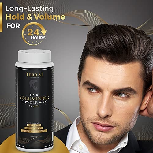 Terrai Hair Volumizing Powder Wax for Men | 24Hrs Strong Hold With Matte Finish Hair Styling | All Nautral & Safe Hair Styling Powder | For All Hair Types - 10gm - Image 2