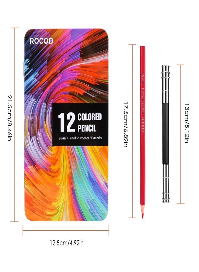 ROCOD 12-Color Colored Pencils Professional Coloring Pencils for Kids and Adults Art Color Drawing Pencil Set - Image 2