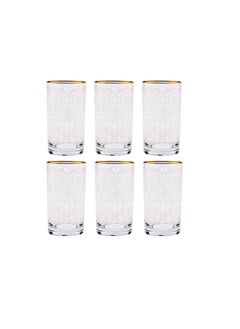 Villeroy & Boch 6-Piece Embroidery Gold Long Drink Glasses  - Image 2