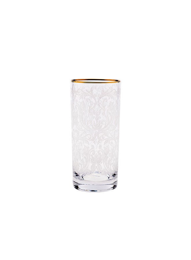 Villeroy & Boch 6-Piece Embroidery Gold Long Drink Glasses  - Image 1