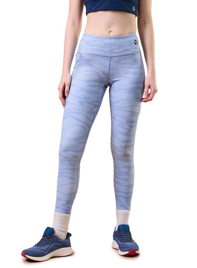 Technosport Women Printed Wide Waistband Leggings - Image 1