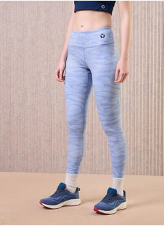 Technosport Women Printed Wide Waistband Leggings  - Image 2