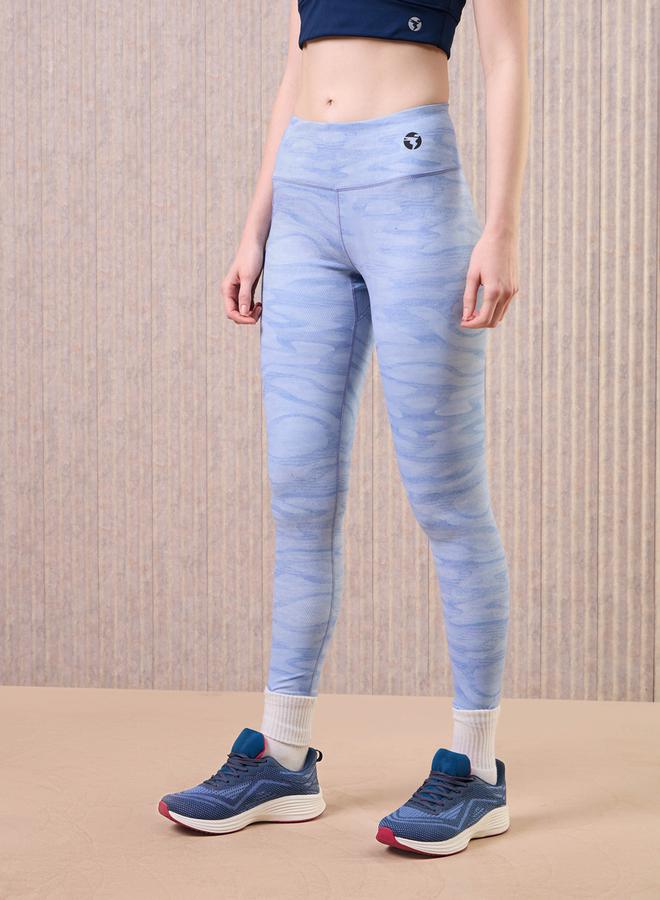 Technosport Women Printed Wide Waistband Leggings - Image 2