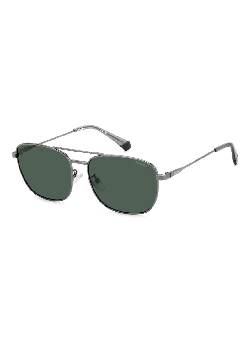 Polaroid Men's Polarized Square Shape Metal Sunglasses Pld 4172/G/S/X Green 48 - Lens Size: 47.6 Mm - Dk Ruthen - Image 1