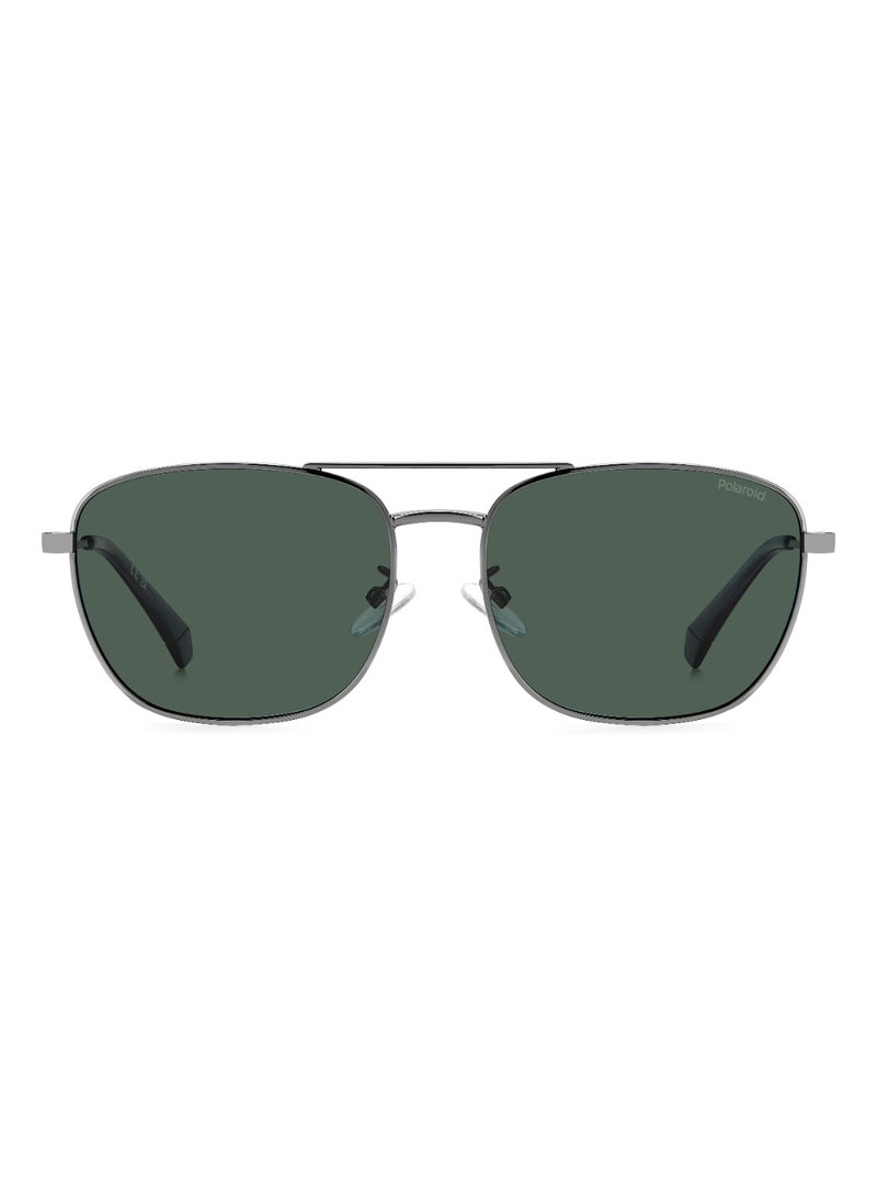 Polaroid Men's Polarized Square Shape Metal Sunglasses Pld 4172/G/S/X Green 48 - Lens Size: 47.6 Mm - Dk Ruthen - Image 3