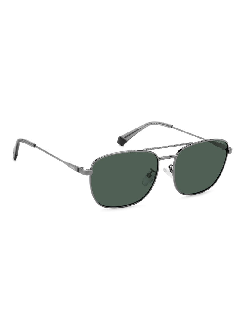 Polaroid Men's Polarized Square Shape Metal Sunglasses Pld 4172/G/S/X Green 48 - Lens Size: 47.6 Mm - Dk Ruthen - Image 2