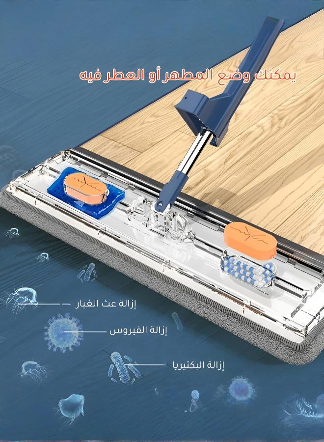 مجموعة أدوات تنظيف منزلية جديدة تتضمن ممسحة كبيرة وقماشة امتصاص الغبار، تساعد على تنظيف الأرضيات الخشبية بسهولة - Image 3