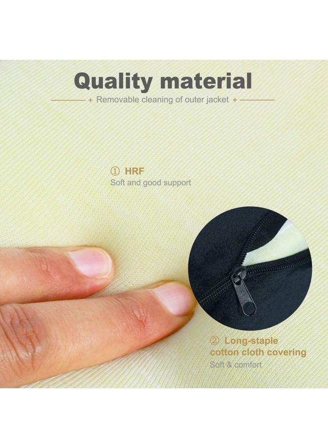 June Jacobs وسادة عنق لتمديد الرموش وسادة رغوة وسادة صالون التجميل وسادة زراعة الرموش وسادة انحناء الرموش وسادة شكل العنق لتحسين دعم النوم وحماية الرأس غطاء قابل للإزالة (20x8x4.7 بوصة، أسود) - Image 3