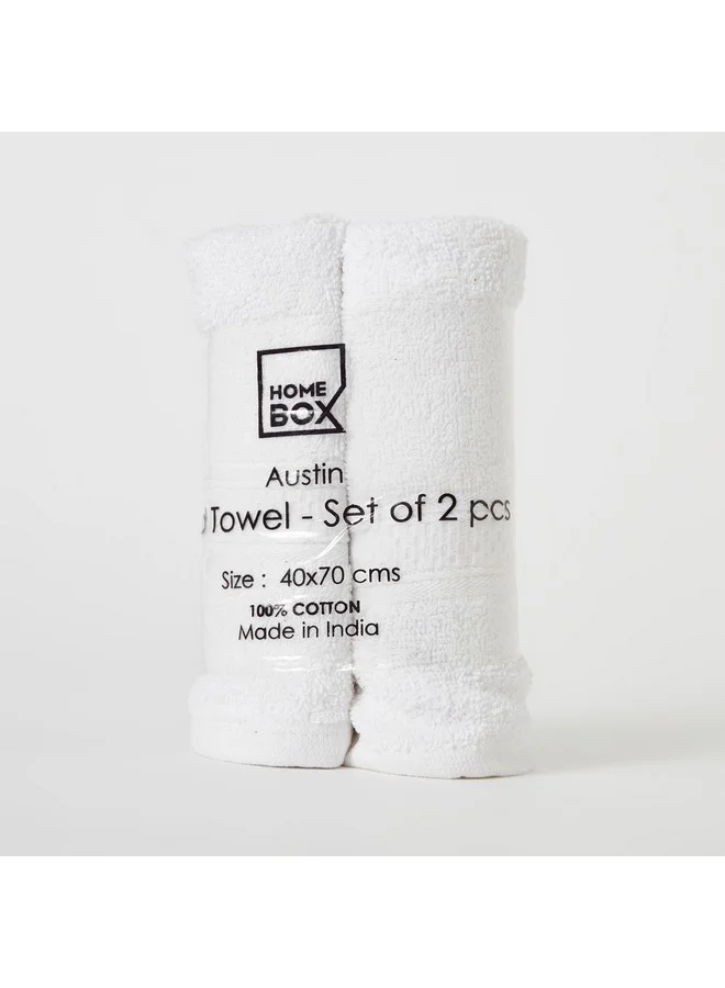 Home Box Austin 2-Piece Carded Hand Towel Set 40 x 70 cm