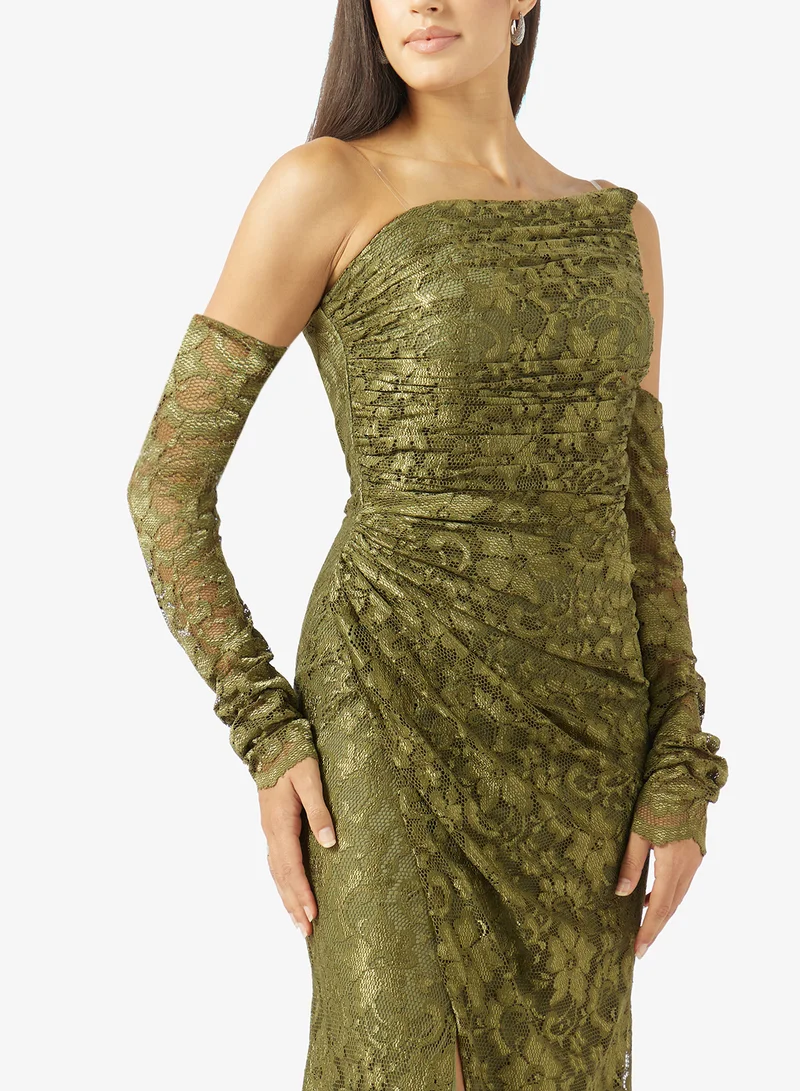 Akadia Fashion  CURVED BUST DANTEL DRESS for Women | Best Price UAE