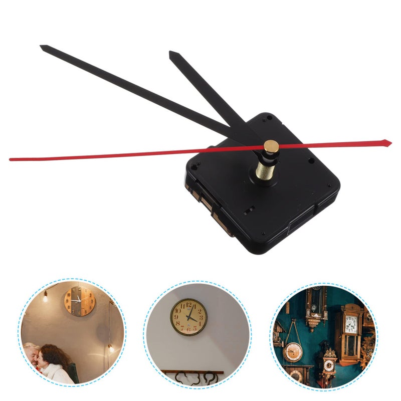 طقم ميكانيزم ساعة حائط DIY أحمر مع بندول، يعمل بالبطارية، حركة صامتة، سهل التركيب، بديل للأيدي - Image 4