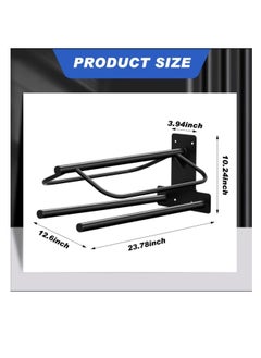 General 6 pieces of wall-mounted saddle support, 23.78 x 12.6 x10.24 inches, portable saddle support  detachable saddle support for riding saddle western horse tack storage  - Image 2
