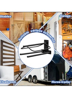General 6 pieces of wall-mounted saddle support, 23.78 x 12.6 x10.24 inches, portable saddle support  detachable saddle support for riding saddle western horse tack storage  - Image 5