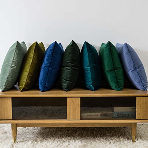 JUSPURBET Throw Pillow Covers 18x18 inch Set of 2 Decorative Velvet Pillow Covers for Couch Sofa Bed Soft Cushion Covers Cases with Invisible Zipper for Living Room Home Decor,Navy Blue - Image 2