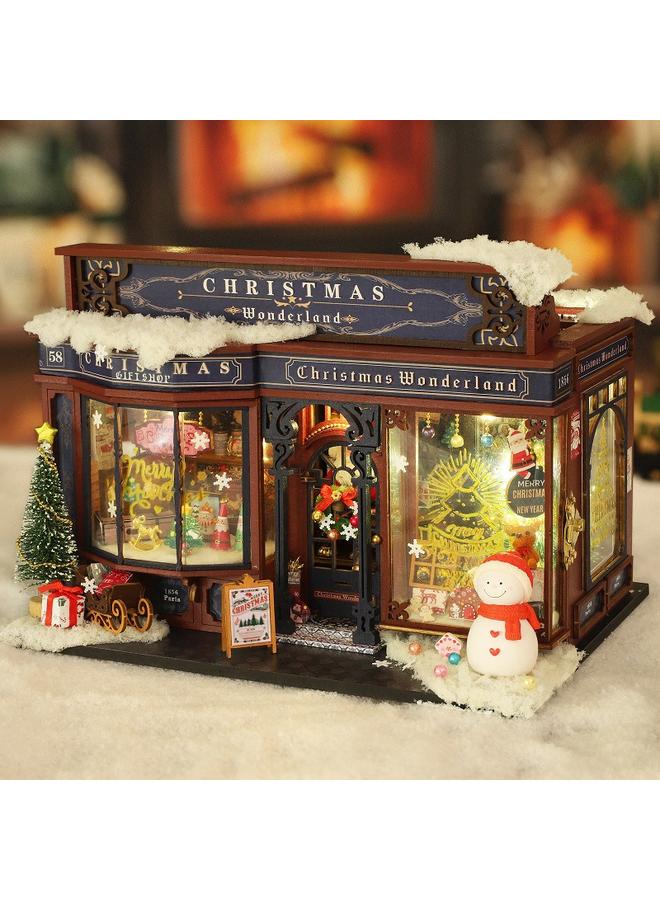 Bluejw Jiate Diy Cabin Christmas Wonderland Handmade Assembled Villa Model Ornaments Exquisite Christmas Gifts For Men And Women - Image 4