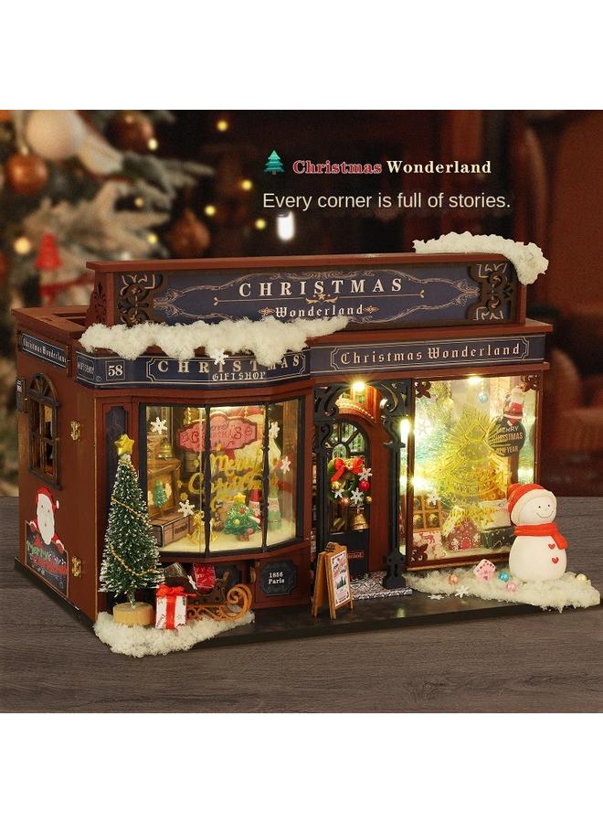 Bluejw Jiate Diy Cabin Christmas Wonderland Handmade Assembled Villa Model Ornaments Exquisite Christmas Gifts For Men And Women - Image 2