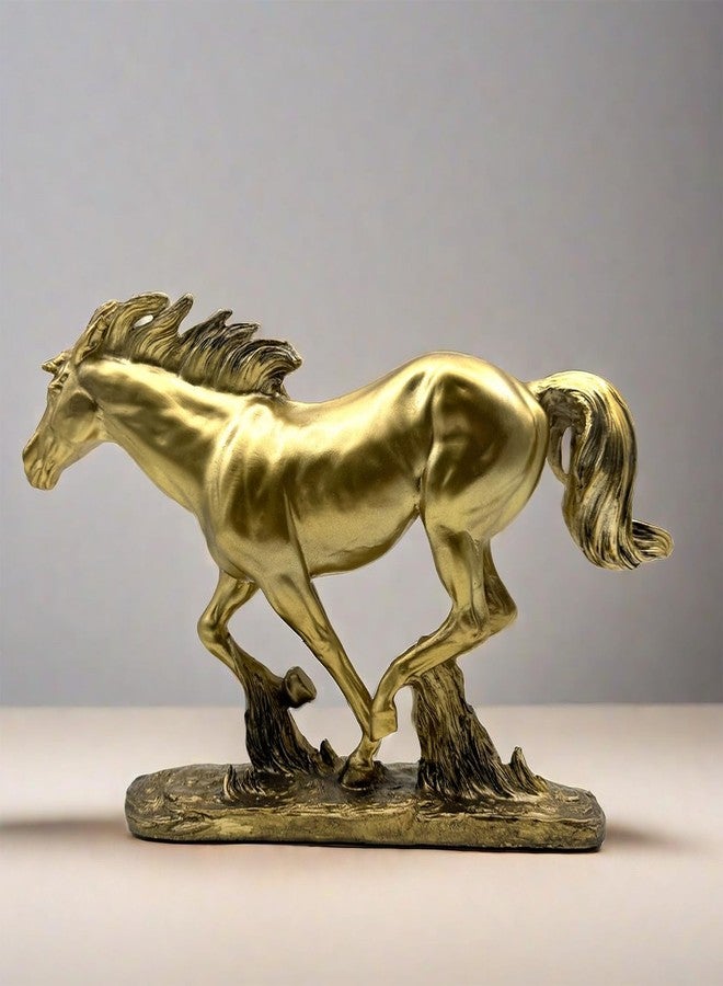 SHTWX Gold Horse Statue - Resin Horse Figurine for Home & Office Decor - Image 5