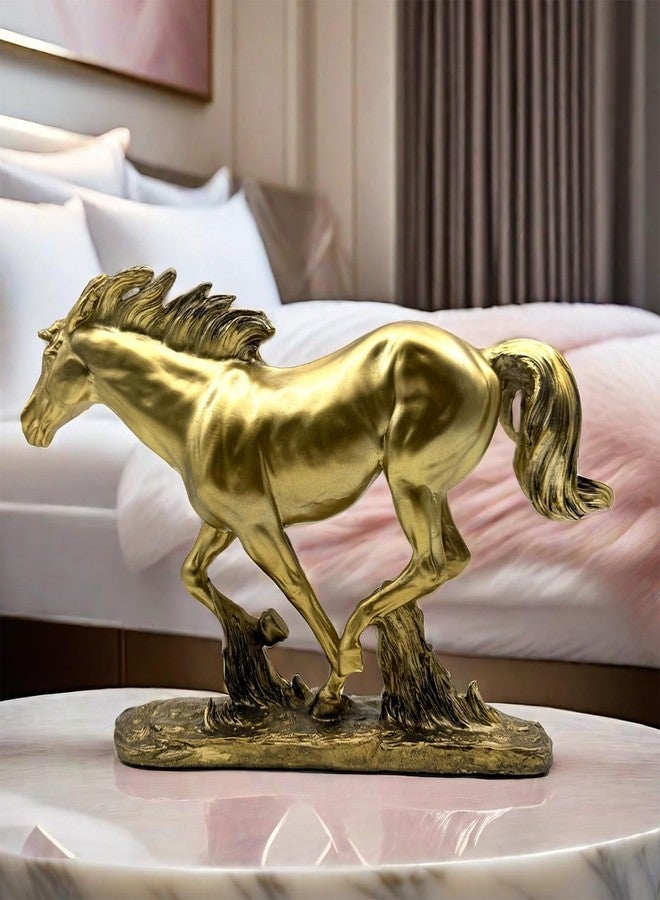 SHTWX Gold Horse Statue - Resin Horse Figurine for Home & Office Decor - Image 2