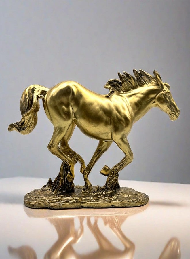 SHTWX Gold Horse Statue - Resin Horse Figurine for Home & Office Decor - Image 1