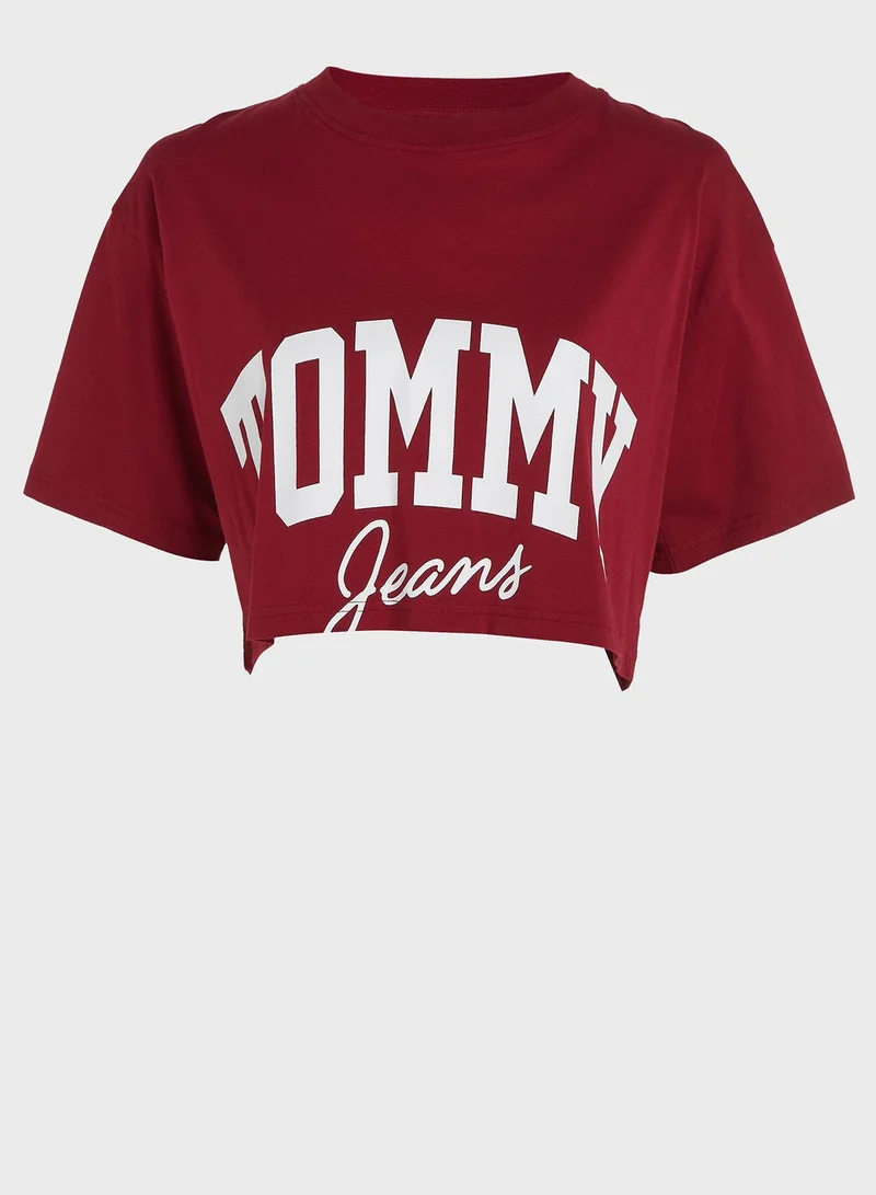 TOMMY JEANS Crew Neck Logo T-Shirt