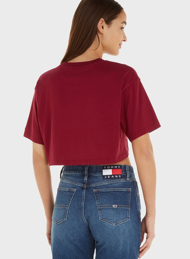 TOMMY JEANS Crew Neck Logo T-Shirt