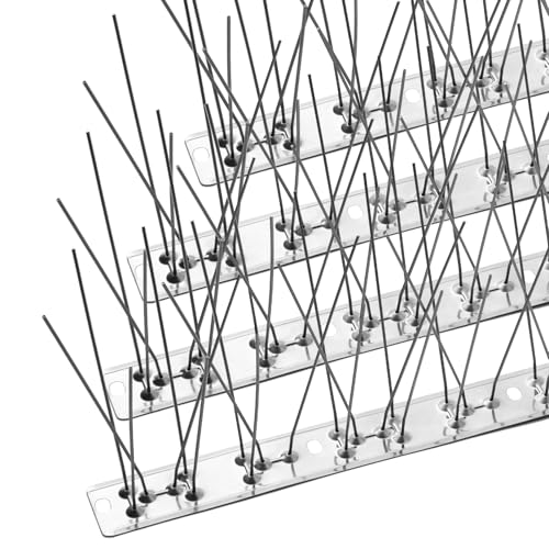 OFFO Bird Spikes with Stainless Steel Base, Durable Bird Spikes Arrow Pigeon Spikes Fence Kit for Keeping Small Bird, Crows and Woodpeckers Away, Covers 3.4 Feet(1.04m) - Image 1